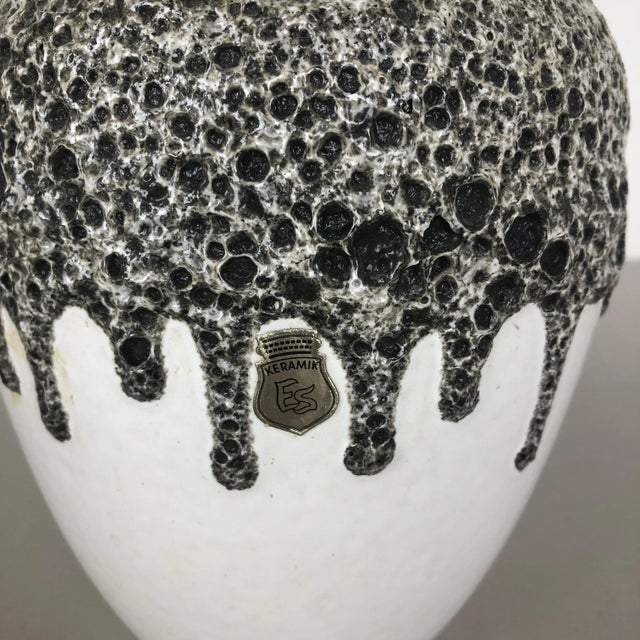 Vintage German Fat Lava Vase Pottery by Emons Söhne for ES Ceramics, 1960s For Sale - Image 6 of 18