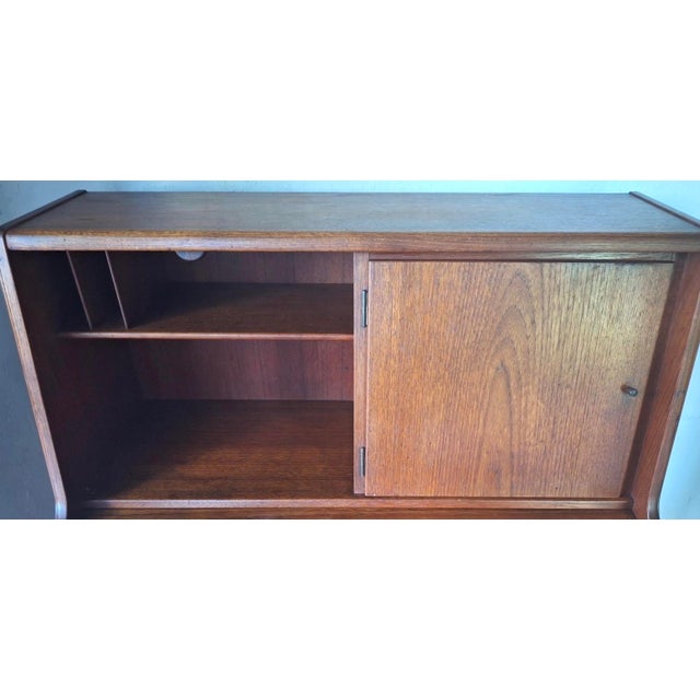 Teak Secretary with Drawers and Hidden Mirror from AG Aarhus, Denmark, 1960s For Sale - Image 5 of 8