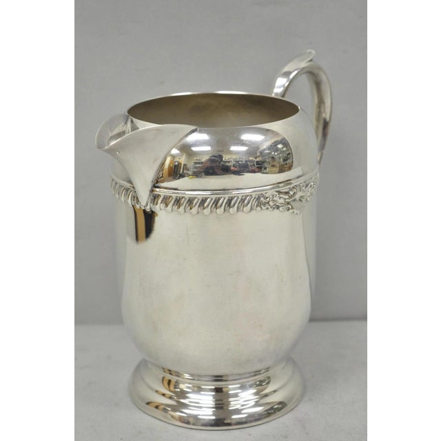 Silver Vintage Sheridan Victorian Style Silver Plated Lemonade Beverage Water Pitcher For Sale - Image 8 of 13