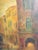 Late 19th Century Antique Italian Ponte Rialto Handpainted Parchment Leather Floor Screen For Sale - Image 5 of 18
