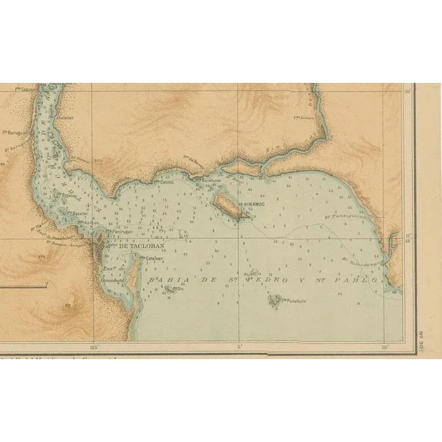 Map of the San Juanico Strait Between Leyte and Samar, 1899 For Sale - Image 4 of 9