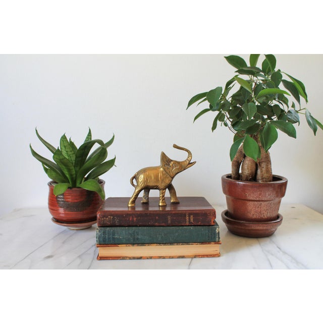 Mid 20th Century Vintage Brass Elephant For Sale - Image 5 of 8