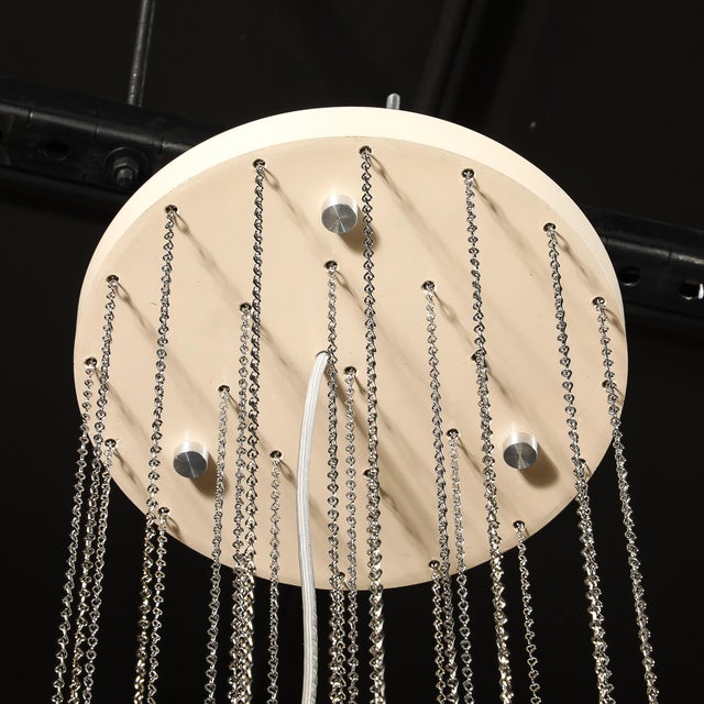 Mid-Century Large Muted Citrine Calza Glass Chandelier Signed Venini For Sale - Image 15 of 18