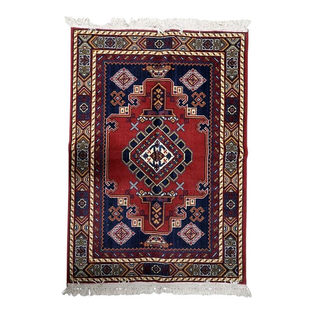 1950s, Vintage European Persian-Style Shiraz Rug 3 X 4 For Sale