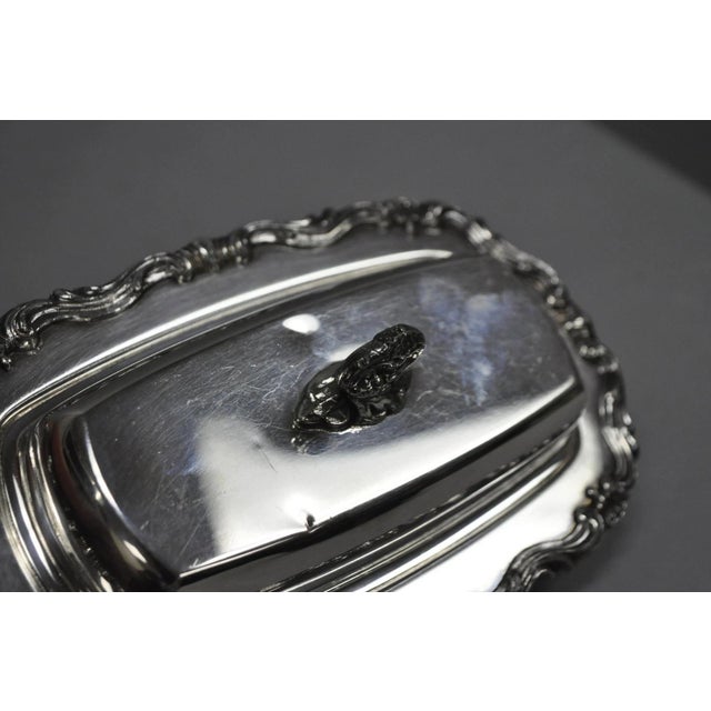 Vintage Fb Rogers 1959 Victorian Silver Plated Footed Covered Butter Dish For Sale - Image 10 of 14