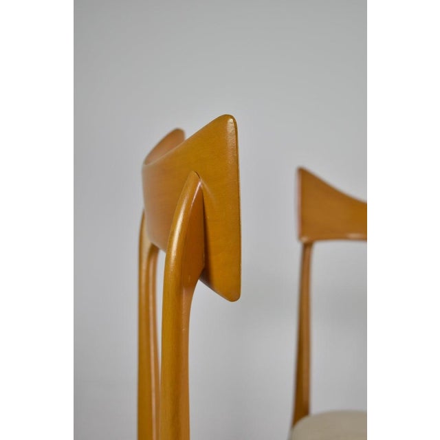 1950s Set of 4 Italian Dining Chairs by Ico & Luisa Parisi for Ariberto Colombo, 1950s For Sale - Image 5 of 8