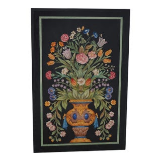 Italian Paint Decorated Slate Hanging Panel For Sale