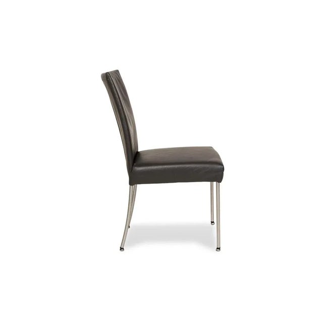 Gray Jeanne Flex Leather Chair in Grey from Bert Plantagie For Sale - Image 8 of 11