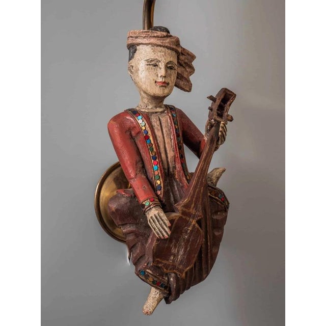 Indian Wall Lamps, Set of 2 For Sale - Image 3 of 18