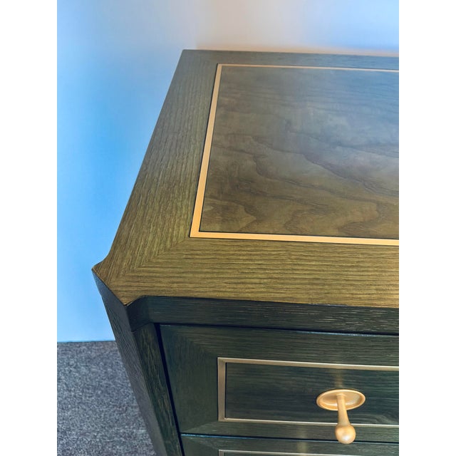 Wood Revelation Modern Green With Envy Two Drawer Chests Pair For Sale - Image 7 of 9