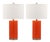 26 Inch H Table Lamp in Orange - a Pair For Sale