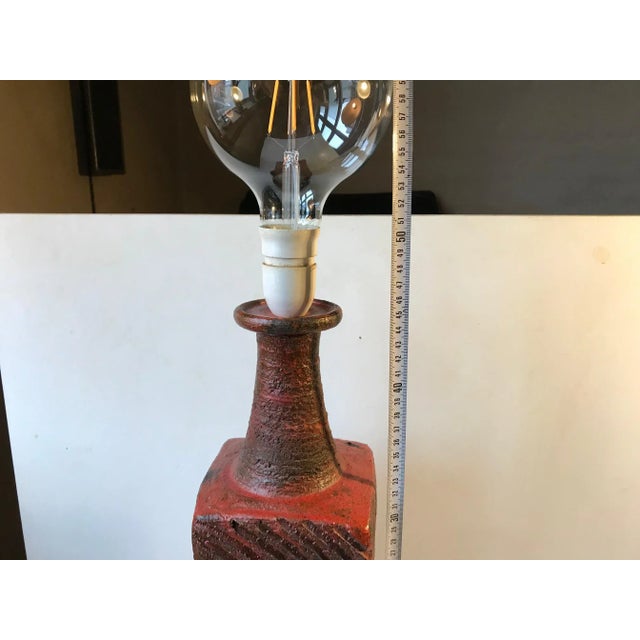 Large Scandinavian Stoneware Table Lamp from Ribe, 1970s For Sale - Image 10 of 13