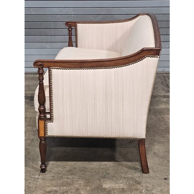 Hickory Chair James River Mahogany Sheraton Style Settee Sofa Loveseat For Sale - Image 10 of 10