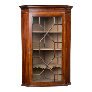 Late 18th Century Georgian Wall Mounted Corner Cabinet