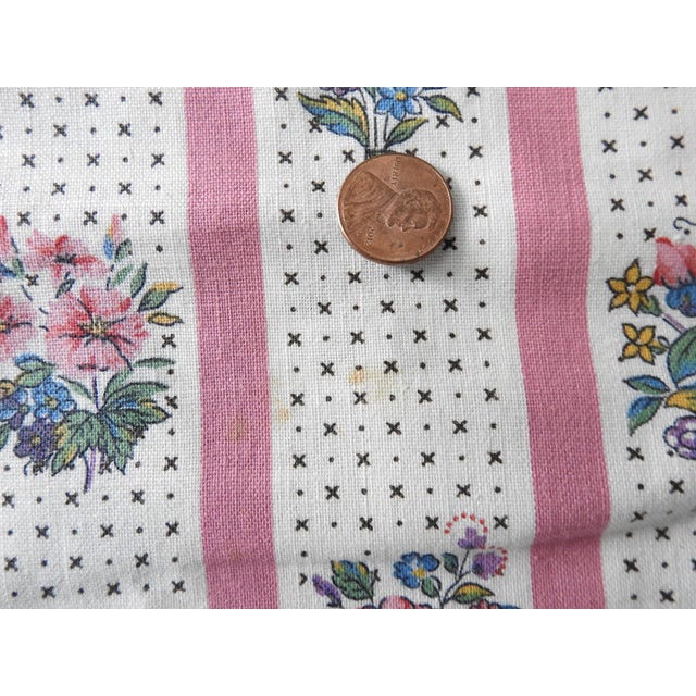 1920s Rare Antique Morton Sundour Upholstery Fabric Chartsworth 5 Yards Floral 1920s For Sale - Image 5 of 17