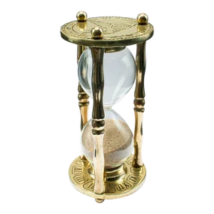 1960s Vintage English Brass Egg Timer