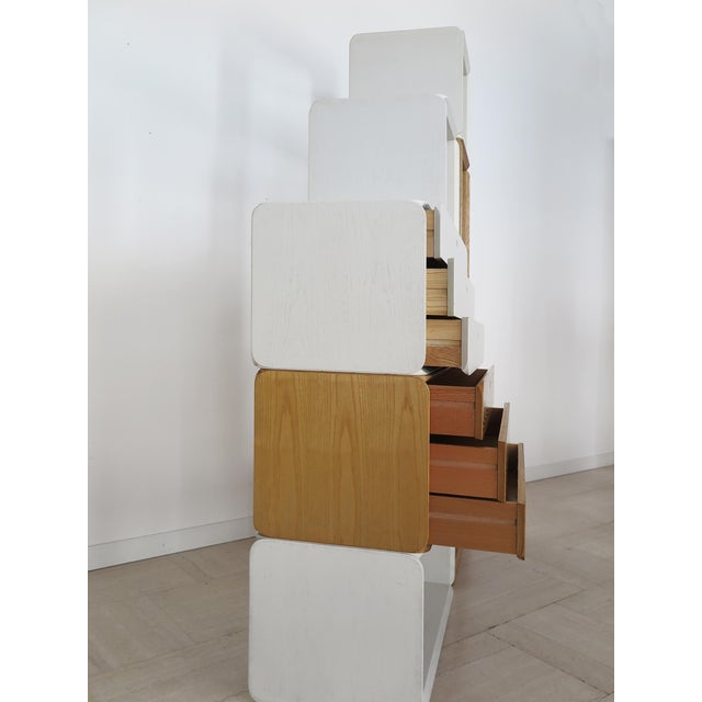 Two-Tone Samara Modular Bookcase by Derk Jan De Vries for Maisa, Italy, 1970s, Set of 8 For Sale - Image 10 of 18