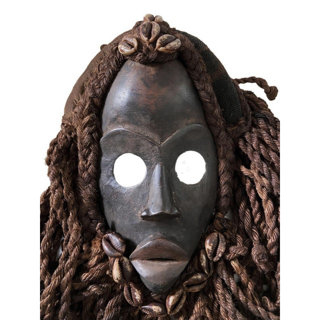 Superb Vintage African Dan Ceremonial Dance Mask Ivory Coast 14" H For Sale - Image 4 of 6