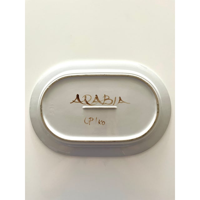 1970s Arabia of Finland Rosmarin Brown Oval Serving Platter For Sale In New York - Image 6 of 8