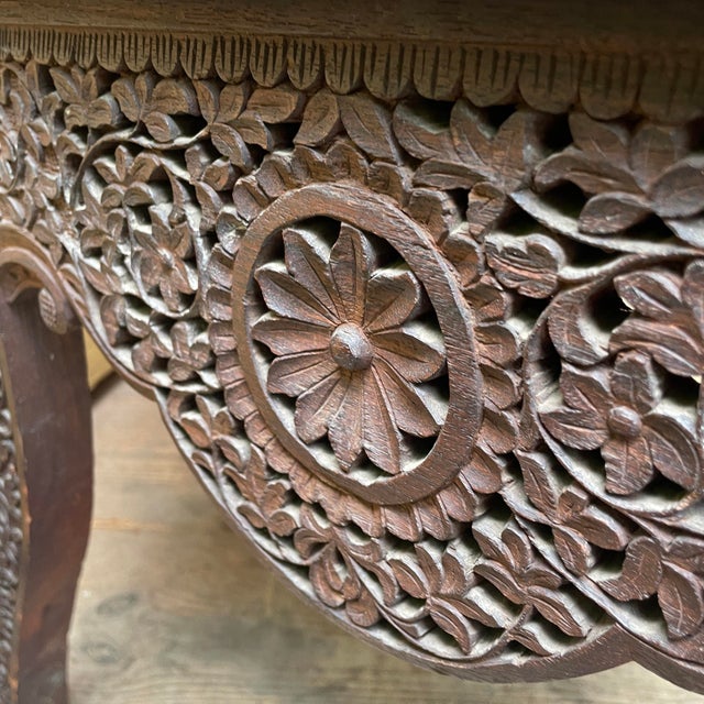 19th Century Intricately Carved Anglo-Indian Side Chair For Sale In New York - Image 6 of 11