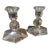 Mid 20th Century Val Saint Lambert Crystal Candle Holders With Piping Rock Club “Liberty Bell” Insignia – a Pair For Sale