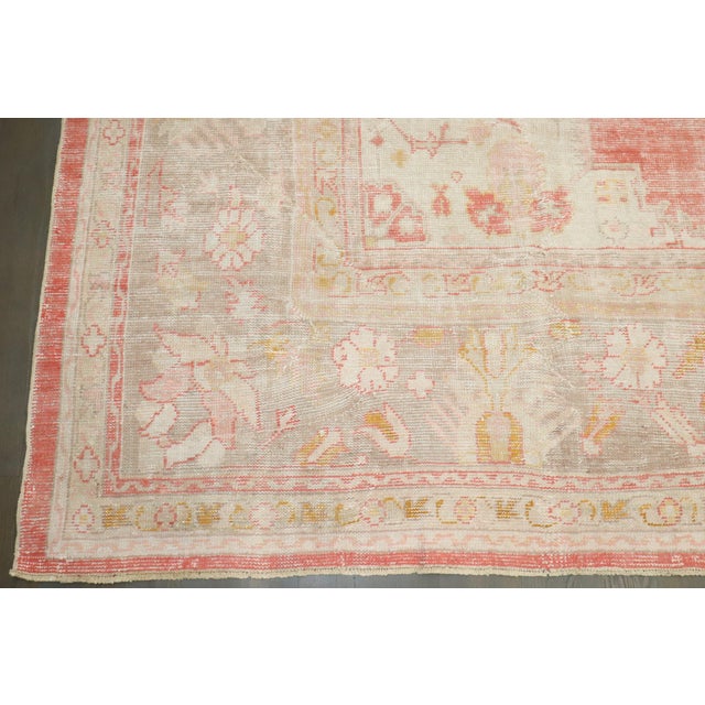A square-sized antique Turkish Oushak Rug from the early 20th century Details rug no. j4556 size 11' x 13' 3" (335 x 404...
