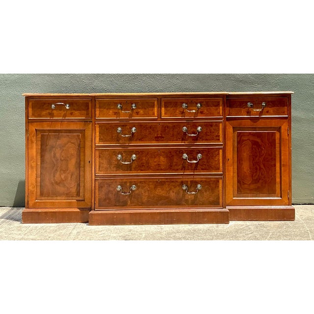 Vintage Flame Mahogany Sideboard Cabinet For Sale - Image 12 of 14