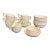 Royal Creamware Tea Cups and Saucers- 23 Pieces For Sale