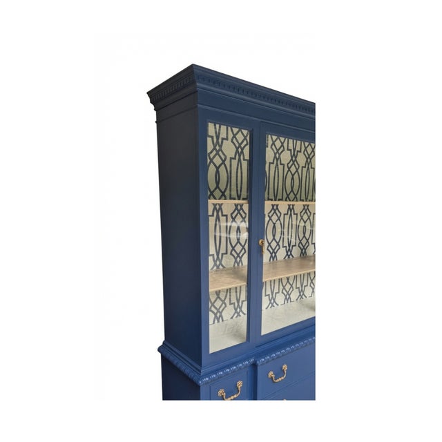Wood Exquisitely Restored Secretary Desk With Hutch, C. Early 20th Century For Sale - Image 7 of 13