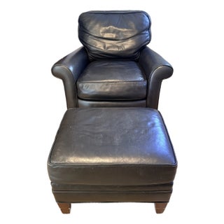 Hancock & Moore Leather Black Leather Chair For Sale