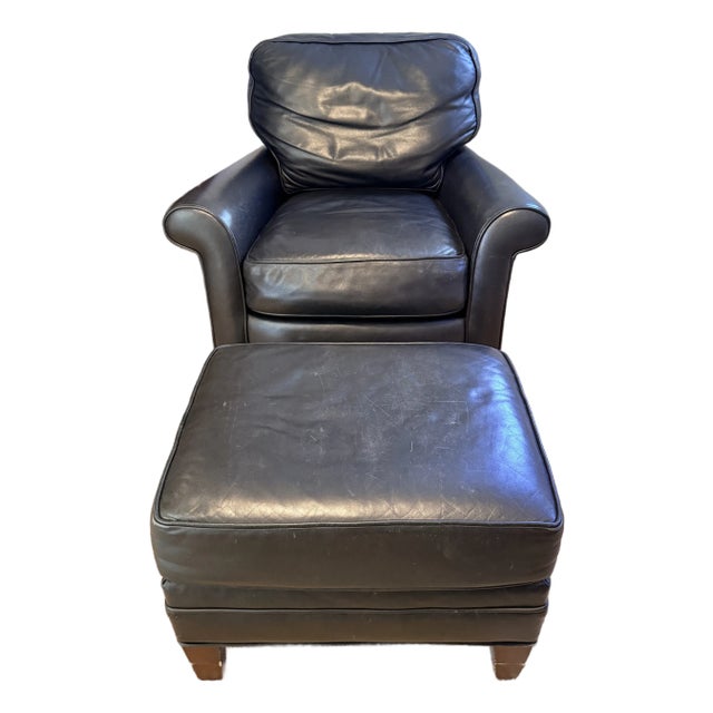 Hancock & Moore Leather Black Leather Chair For Sale