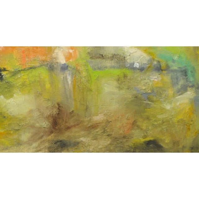 "Equinox" Original Abstract Landscape Oil Paintings - a Pair For Sale - Image 4 of 5