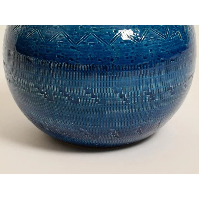 Ceramic Rimini Blu Vase by Aldo Londi for Bitossi, Italy, 1960s For Sale - Image 14 of 16