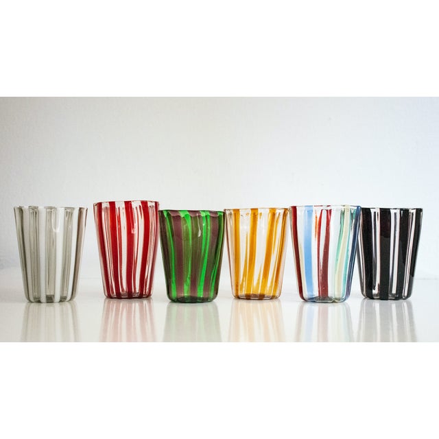 Italian Murano Glassware by Mariana Iskra for Ribes Studio, 2004, Set of 6 For Sale - Image 7 of 10