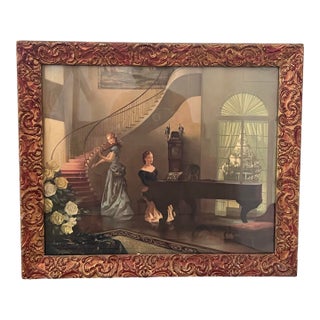 Late 20th Century Vintage Print/Painting R. Brownell McGrew "Morning Melody" Framed Art Piece. For Sale