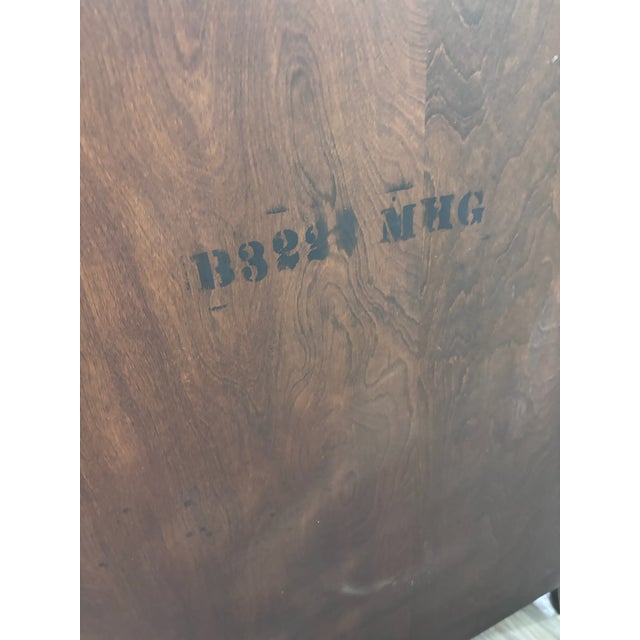 Brown Vintage Georgian Revival Mahogany and Glass Bookcase Display Cabinet For Sale - Image 8 of 8