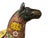 Vintage Oriental Chinese Reddish Maroon Cloisonne Metal Horse Figure A For Sale - Image 12 of 16
