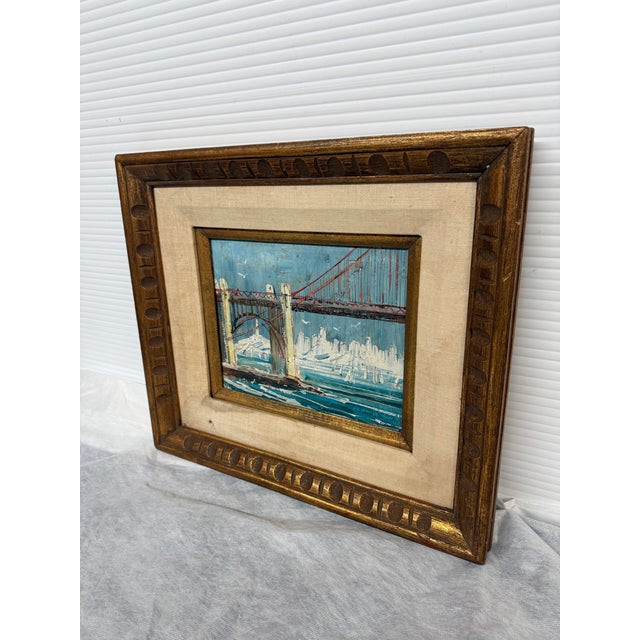 John Checkley Fort Point Landscape Painting, Framed For Sale - Image 4 of 12