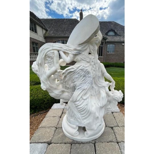 White Antique Italian White Carrara Marble Sculpture After "Toilette De Vénus", After Louis-Simon Boizot (1743-1809) For Sale - Image 8 of 9