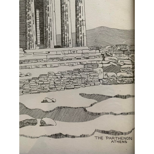 Late 20th Century Vintage Architectural Etching of Roman Ruins by Vanderkloot Set of 2 For Sale - Image 5 of 7