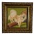 Late 20th Century Small Gold Framed Tibetan Spaniel Dog Oil Painting, Signed For Sale