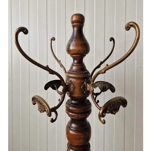 Baroque Floor Hanger in Wood For Sale - Image 3 of 5