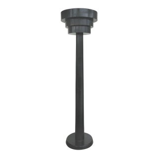 Ebonized Art Deco Wood Floor Lamp For Sale