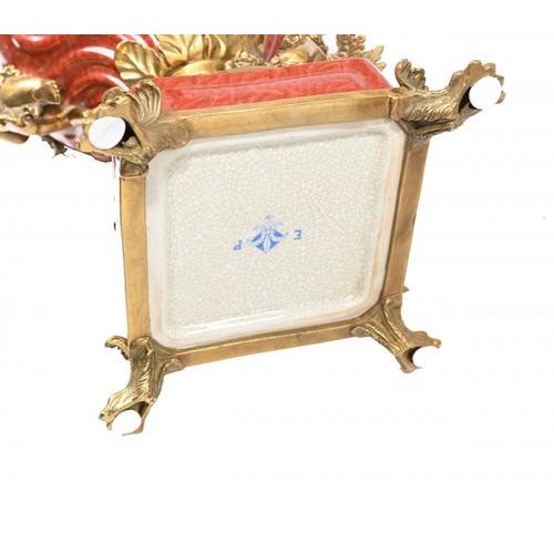 French Porcelain Ormolu Cherub Urns, Set of 2 For Sale - Image 12 of 13