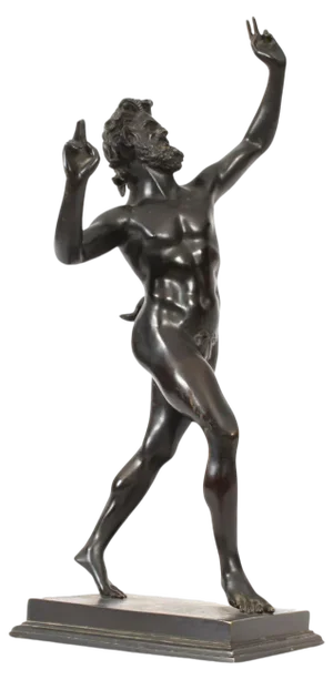 Large Bronze of Pan Dancing Musee De Naple, 1870s