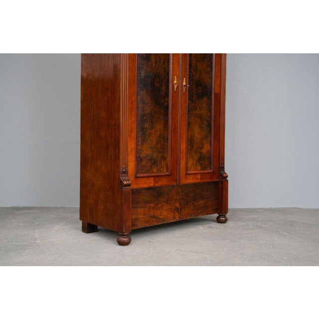 Wood Gründerzeit Wardrobe in Walnut For Sale - Image 7 of 18
