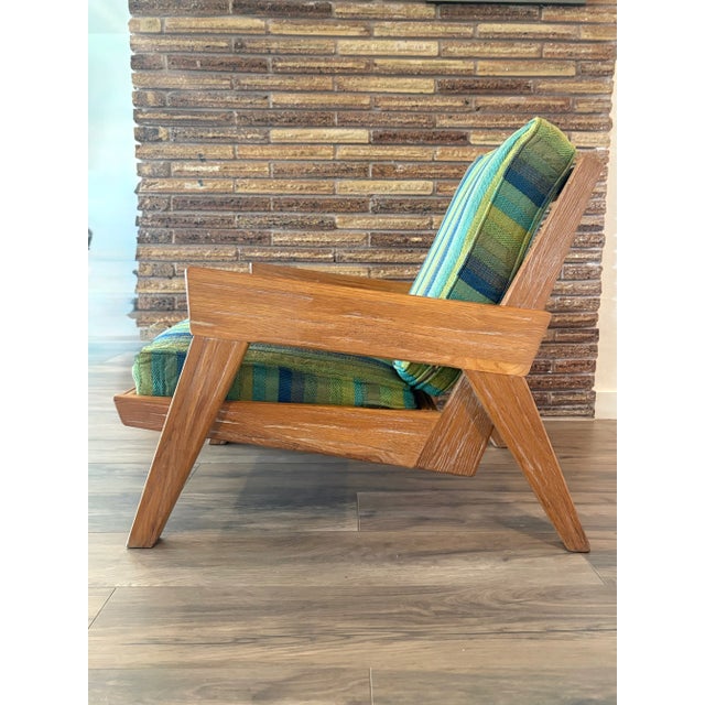 Mid-Century Modern 1950s A. Brandt Ranch Oak Mid-Century Oak Lounge Chair For Sale - Image 3 of 11