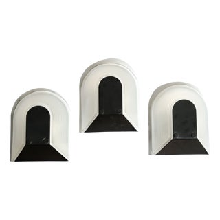 Vintage Trio Prisma Tesi Floral Design Lamps, Italy, 1980s, Set of 3 For Sale