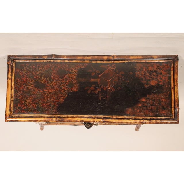 1910s Aesthetic Movement Bamboo and Lacquer Bookcase For Sale - Image 5 of 10