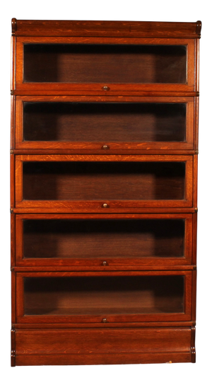 Bookcase in Oak from Globe Wernicke, Set of 5